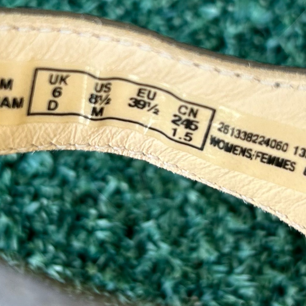 Clarks Artisan Maritsa Nila Leather Cork Wedge Platform Sandal Leather Green 8.5 - Picture 8 of 13